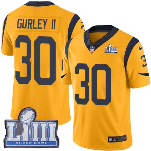 Youth Nike Rams 30 Todd Gurley II Gold 2019 Super Bowl LIII Color Rush Limited Jersey,We sell and wholesale Youth Nike Rams 30 Todd Gurley II Gold 2019 Super Bowl LIII Color Rush Limited Jersey on line form chian!